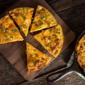 Moliūgų ir fetos fritata - pietums be mėsos