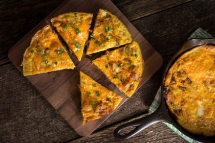 Moliūgų ir fetos fritata - pietums be mėsos