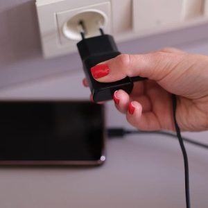 Telefono įkroviklis elektros lizde