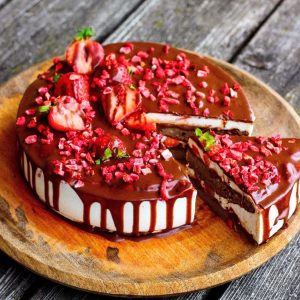 Jogurtinis tortas su bananų biskvitais