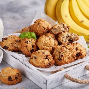 Avižiniai sausainiai su bananais