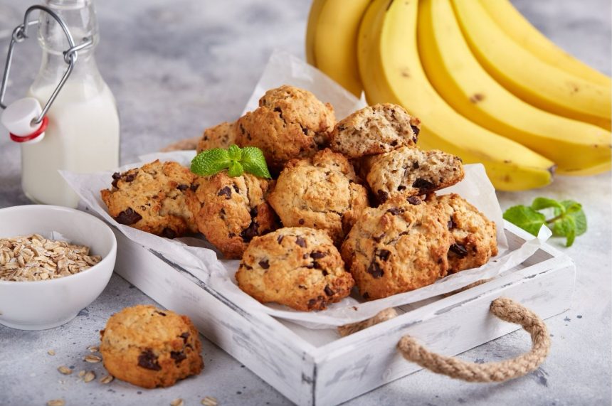 Avižiniai sausainiai su bananais