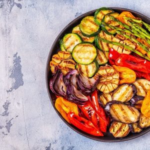 Grilyje keptos daržovės