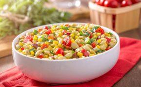 Daržovių ir pupelių troškinys su kumpiu