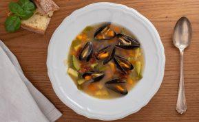 Midijų sriuba su daržovėmis