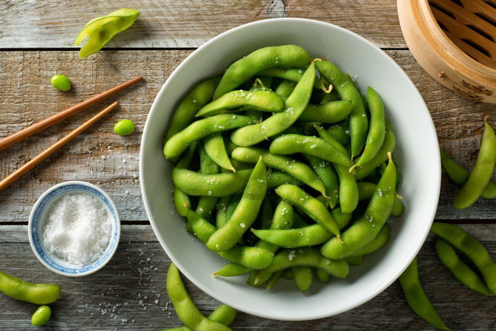 Edamame turi daugiau baltymų