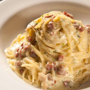Itališki spagečiai Carbonara