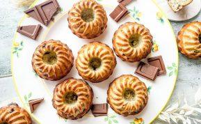 Minkšti bananų keksiukai su šokolado gabaliukais