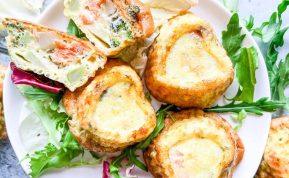 Omleto keksiukai su daržovėmis karšto oro gruzdintuvėje