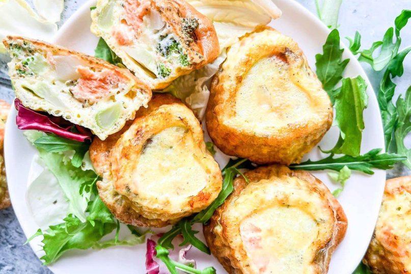 Omleto keksiukai su daržovėmis karšto oro gruzdintuvėje