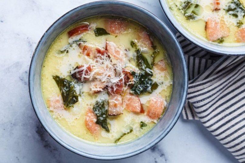 Suomiška žuvienė su lašiša ir grietinėle