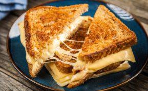 Keptas sumuštinis su marinuotais agurkais