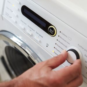 skalbimo mašina sunaudoja 50% mažiau elektros energijos