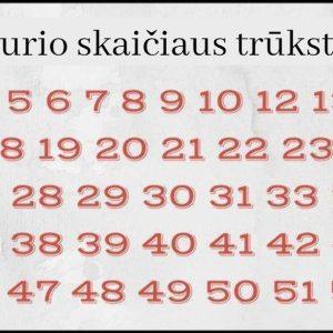 Ar galite greitai rasti, kurio skaičiaus trūksta? Tik keli žmonės tai padaro per 10 sekundžių