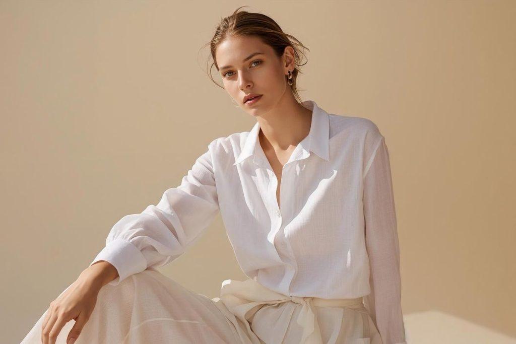 6 dalykai, kurie niekada neišeina iš mados ir tinka bet kokio amžiaus moterims. Balti marškiniai