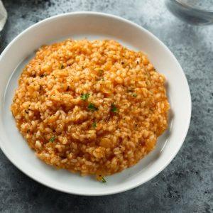 Kreminiai ryžiai su pomidorais