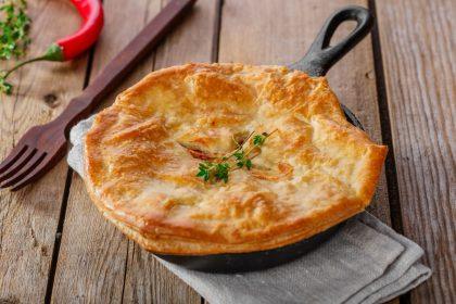 Vištienos ir grybų pyragas