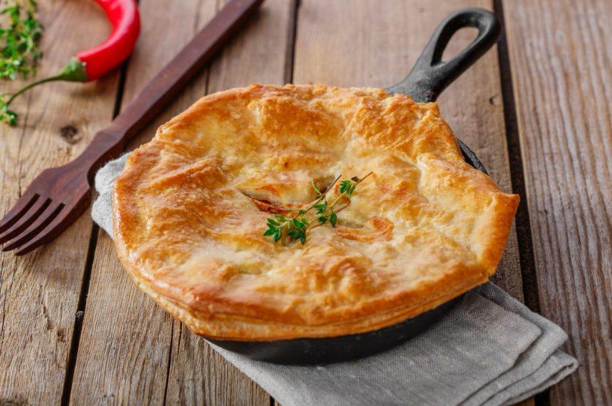 Vištienos ir grybų pyragas