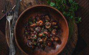 Grybai sojos padaže. Labai gardus patiekalas!