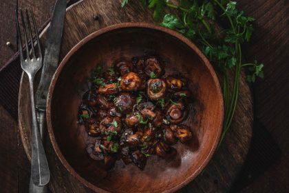 Grybai sojos padaže. Labai gardus patiekalas!