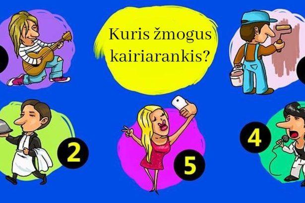 Loginis testas: kuris iš šių žmonių yra kairiarankis?
