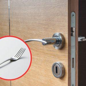 Nauja apgaulė. Jei buto duryse radote šakutę, nedelsdami kvieskite policiją