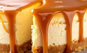 Nekeptas karamelinis sūrio pyragas