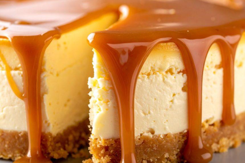 Nekeptas karamelinis sūrio pyragas