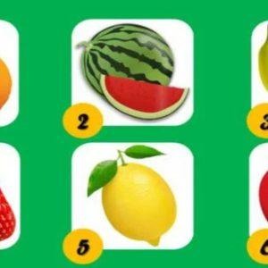 Pasirinkite vaisių ir sužinokite svarbius savo asmenybės bruožus