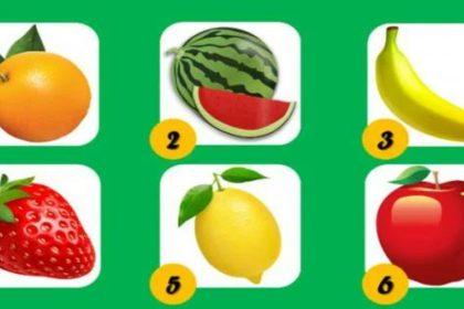 Pasirinkite vaisių ir sužinokite svarbius savo asmenybės bruožus