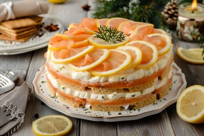 Upėtakio užkandis be kepimo – elegantiškas tortas šventėms