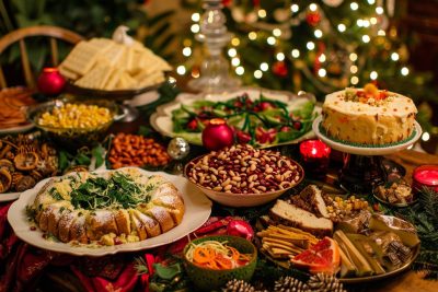 Laimės maistas Naujųjų metų dienai - 10 produktų sėkmingam metui – Lapiniai žalumynai - pinigų simbolis ant stalo
