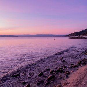 Violetinis paplūdimys Baltijos jūroje: reiškinys, kuris atrodo kaip iš kitos planetos