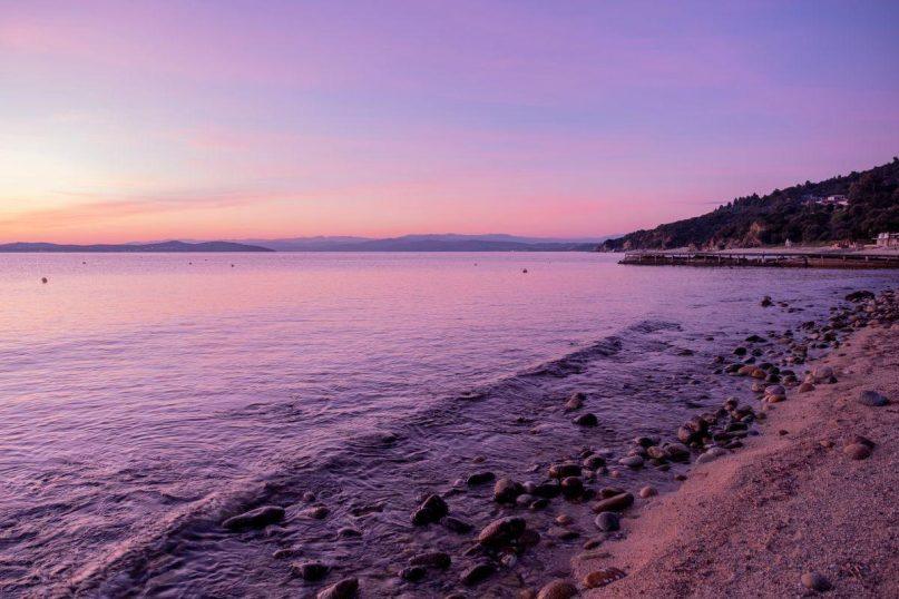 Violetinis paplūdimys Baltijos jūroje: reiškinys, kuris atrodo kaip iš kitos planetos