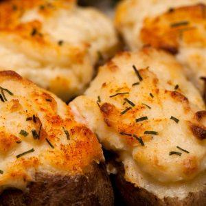 Du kartus keptos bulvės