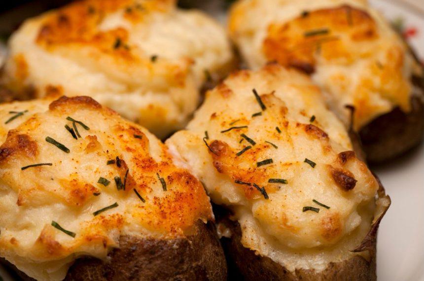 Du kartus keptos bulvės