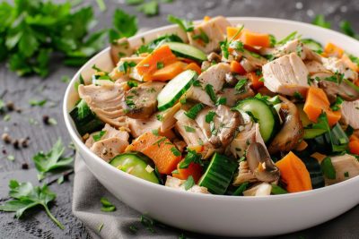 Rūkytos vištienos salotos per 5 minutes - receptas visai šeimai – Reikalingi ingredientai salotoms