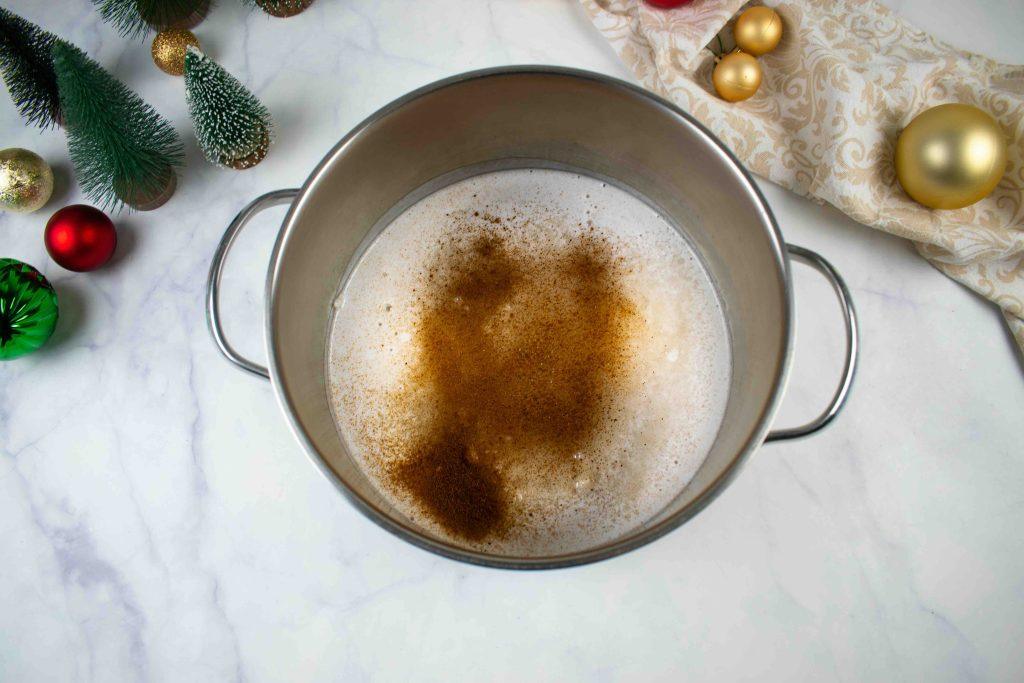 Kokosinis ryžių pudingas. Pienas