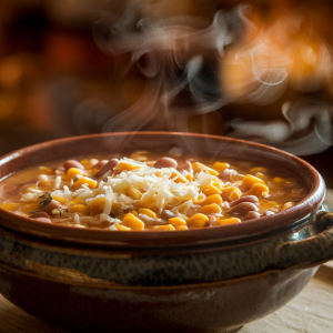 Kaip pasigaminti sočią vištienos sriubą namie - receptas su pupelėmis ir kukurūzais