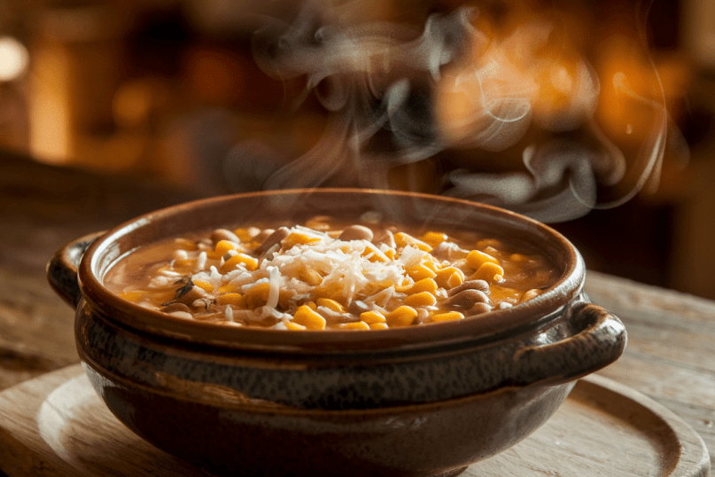 Kaip pasigaminti sočią vištienos sriubą namie - receptas su pupelėmis ir kukurūzais