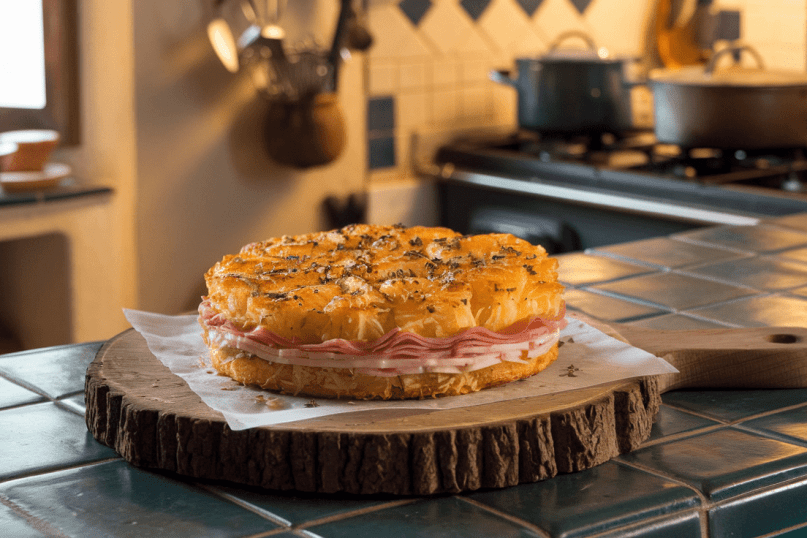 Bulvių pyragas su sūriu ir kumpiu - itališkas skonis namų virtuvėje