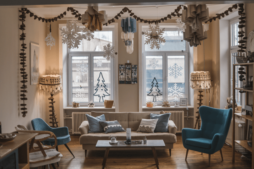 7 genialūs būdai papuošti namus Naujųjų metų šventei savo rankomis