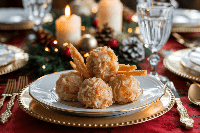 Krabų lazdelių užkandis - traškūs kamuoliukai šventiniam stalui