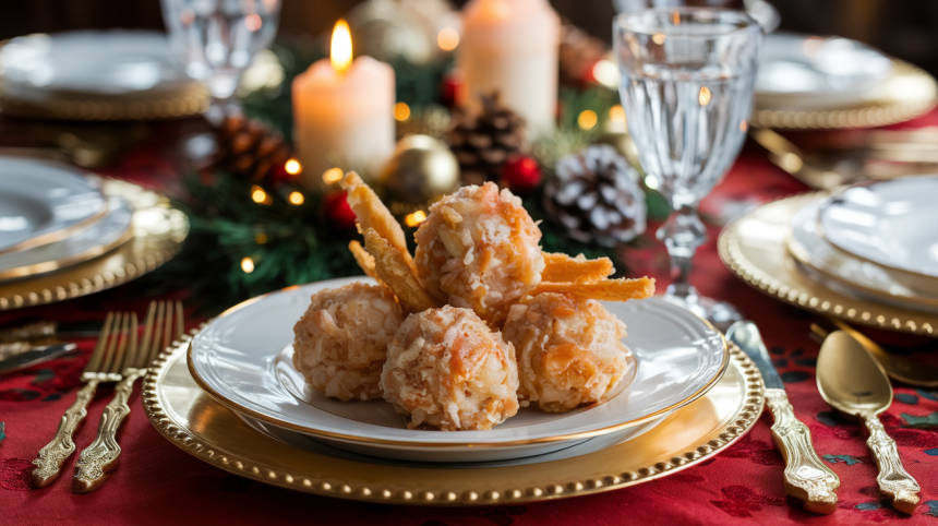 Krabų lazdelių užkandis - traškūs kamuoliukai šventiniam stalui