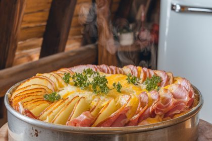 Neįtikėtinas bulvių pyragas su kumpiu ir sūriu – receptas, kuris nustebins visus