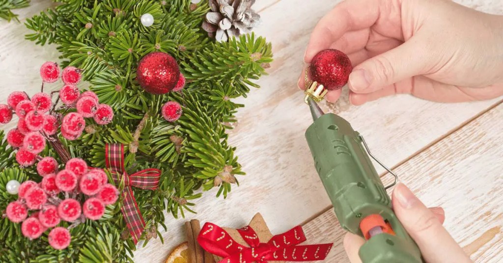 Burbulų dekoracijos ant vainiko