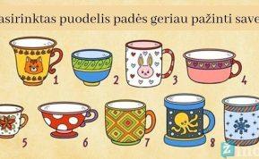 Testas: pasirinktas puodelis padės geriau pažinti save