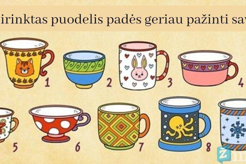 Testas: pasirinktas puodelis padės geriau pažinti save