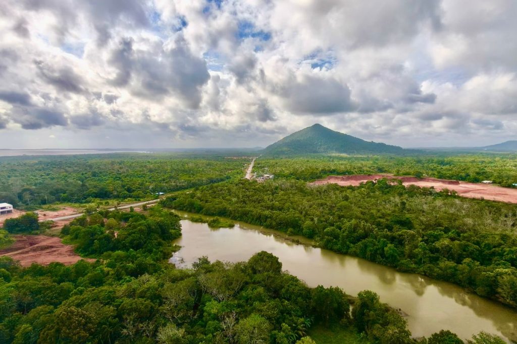 Žalias Gajanos kraštovaizdis iš paukščio skrydžio